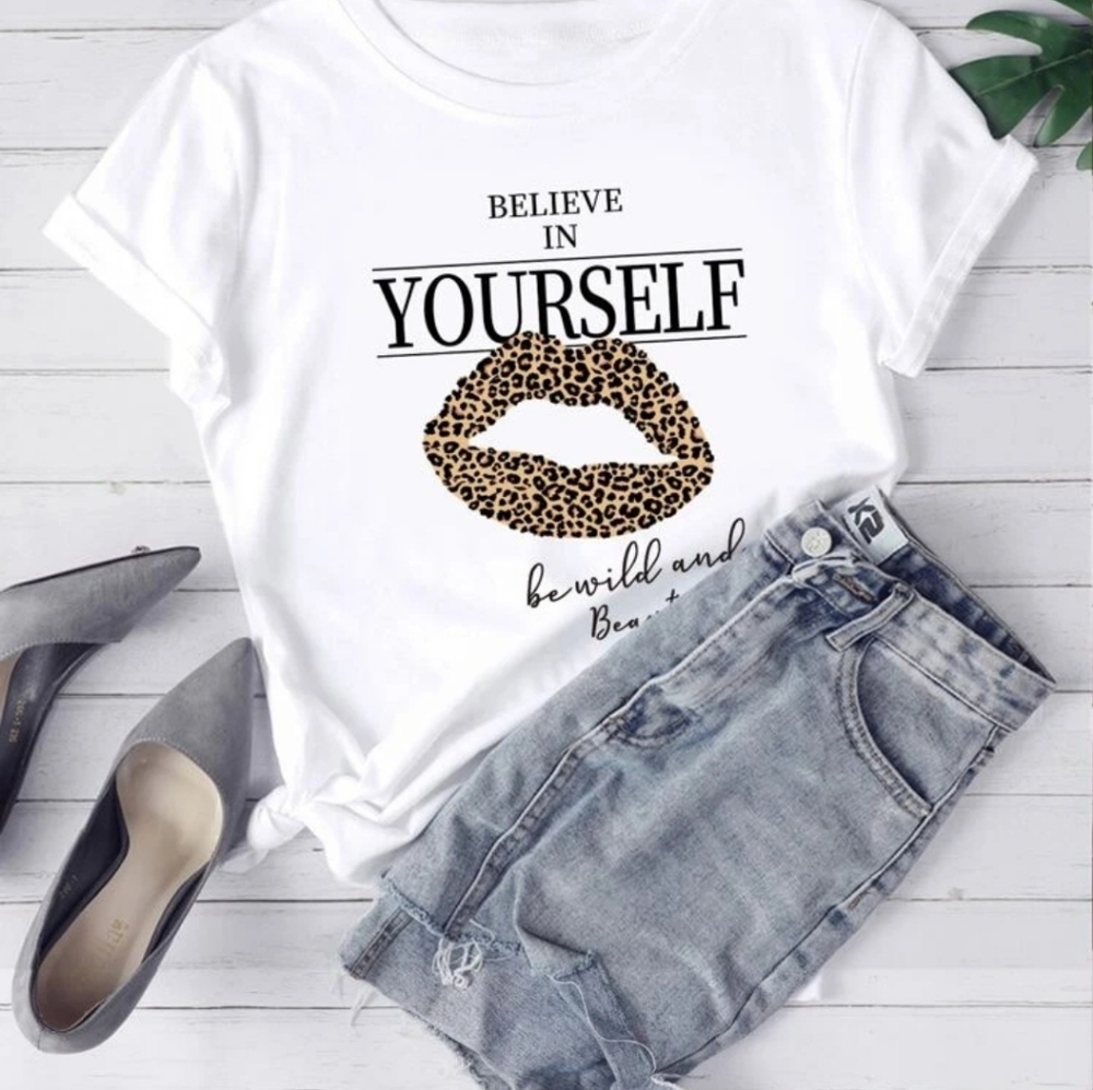 Believe in Yourself lips shirt